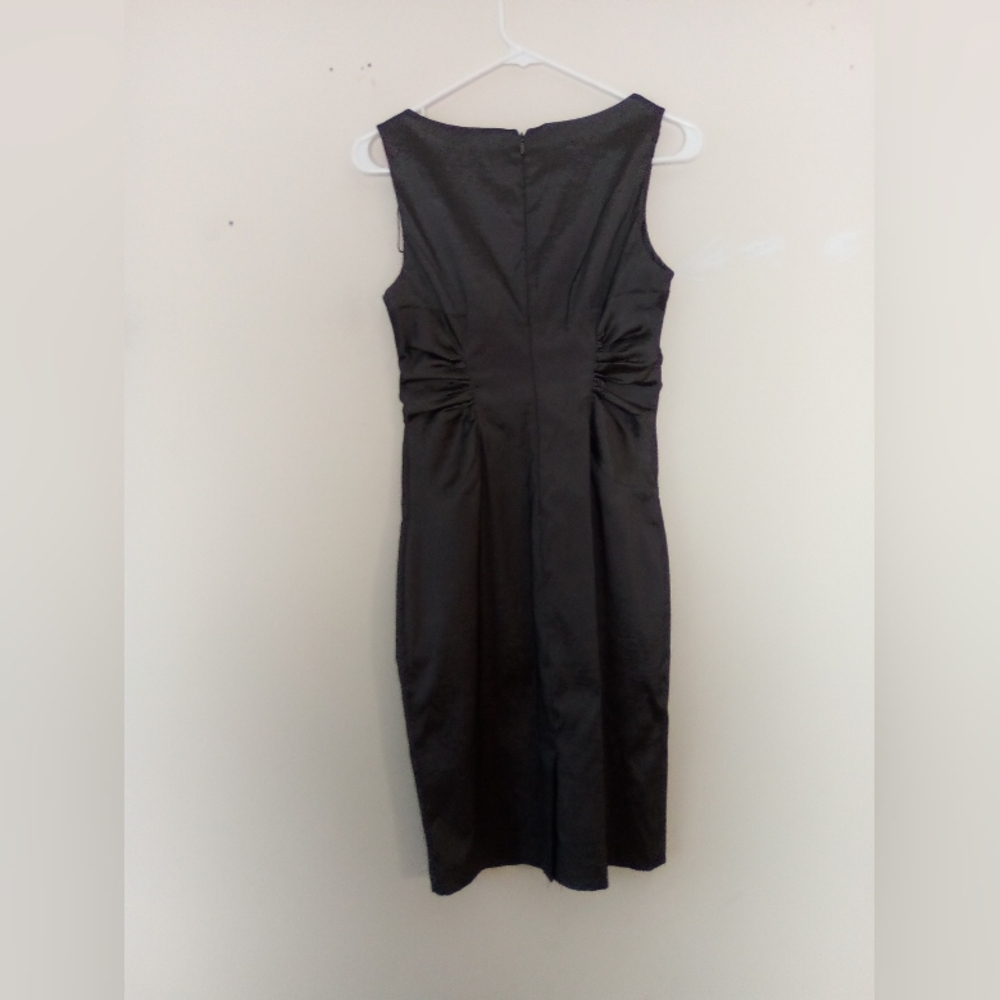ADRIANNA PAPELL Elegant Black Sleeveless Dress SIZE 4 - Picture 5 of 6